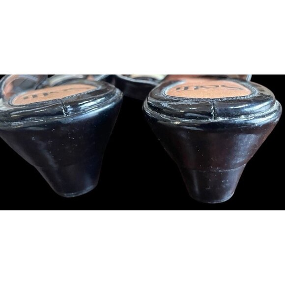 Sofft Anita Patent Leather Wedge Sandals Sz 8M Black Slide Mules Embellished - Picture 5 of 8